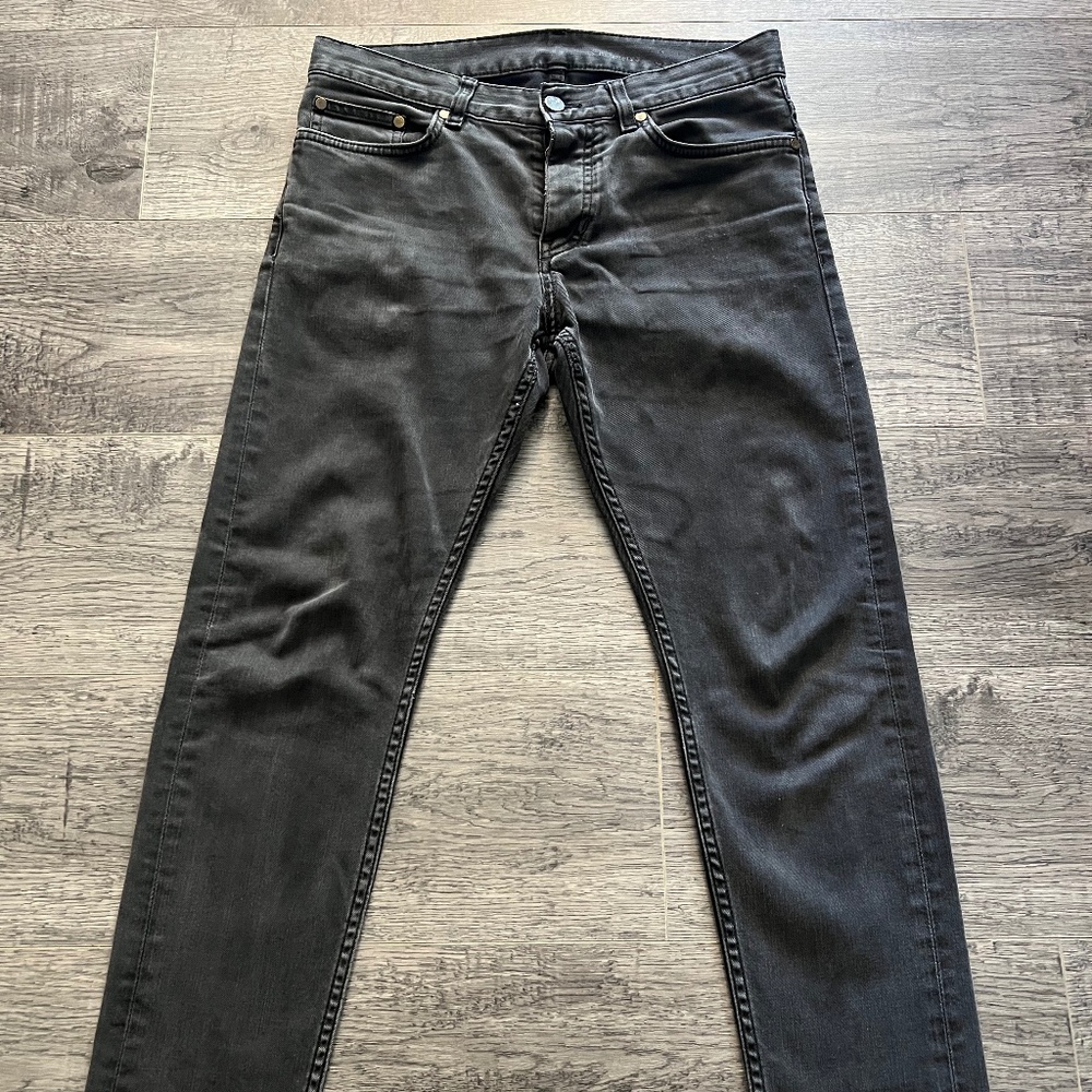 Men's COS Jeans Mens 29 x 32 Gray Slim Tapered Cropped Mid Rise Actual 30x28